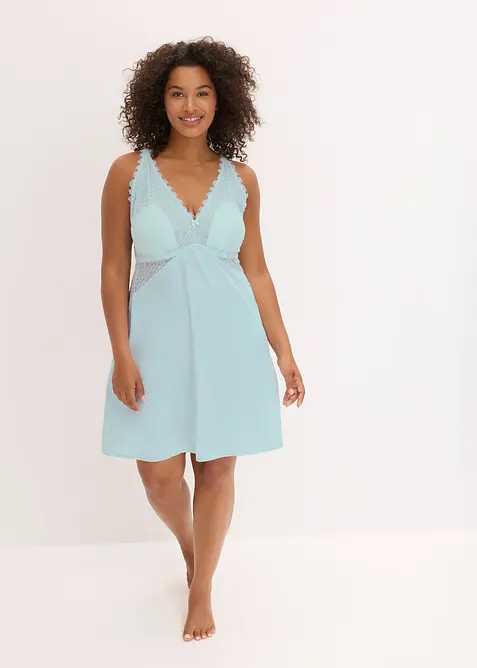 Sottoveste con materiale lucido, bonprix