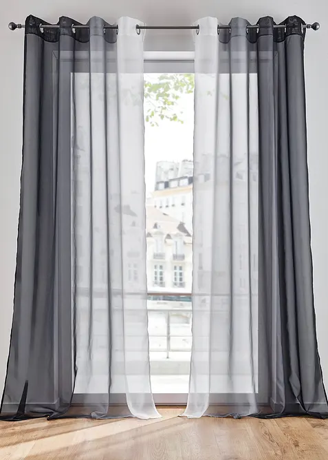 Tenda con poliestere riciclato e colori sfumati (pacco da 2), bonprix