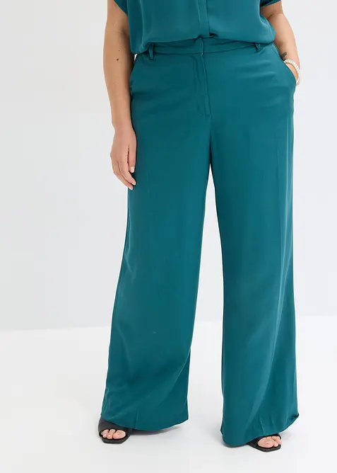 Pantaloni larghi in viscosa fluente, bonprix