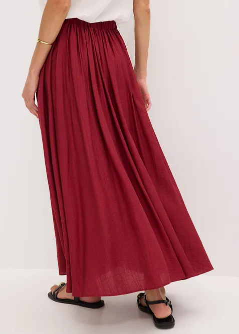 Gonna lunga in crinkle strutturato, bonprix