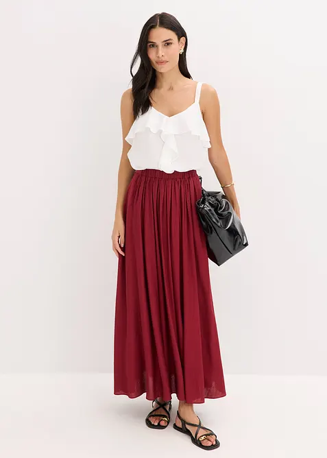 Gonna lunga in crinkle strutturato, bonprix