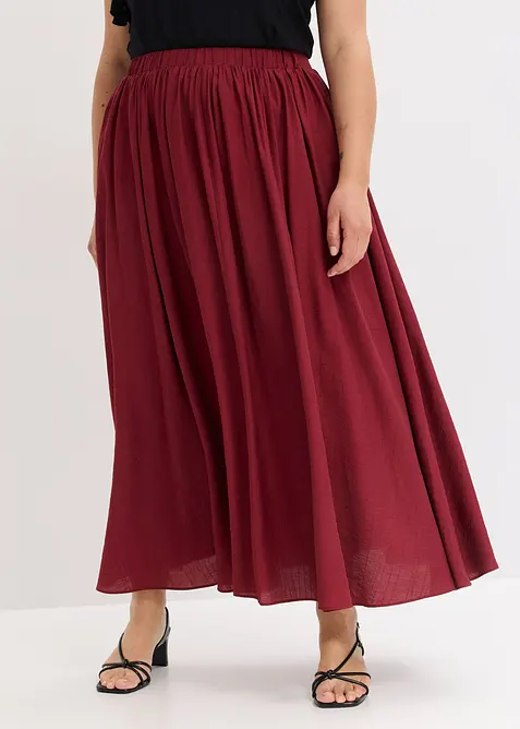 Gonna lunga in crinkle strutturato, bonprix