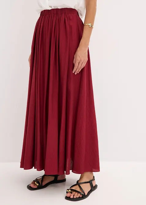 Gonna lunga in crinkle strutturato, bonprix