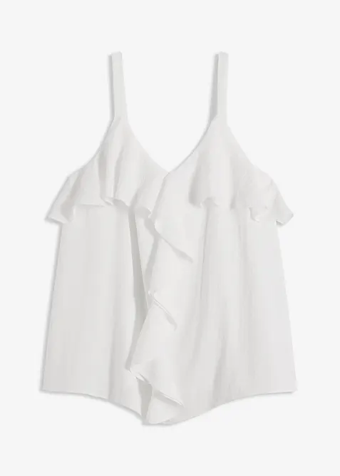 Top con spalline sottili in satin lucido, bonprix