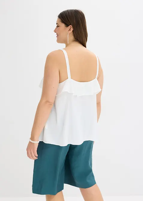 Top con spalline sottili in satin lucido, bonprix