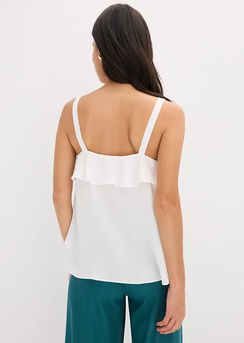 Top con spalline sottili in satin lucido, bonprix