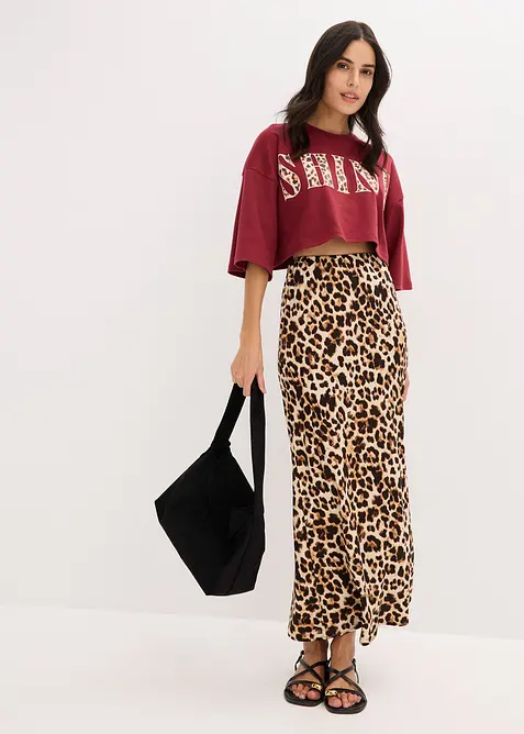 Gonna midi in viscosa fluente, bonprix