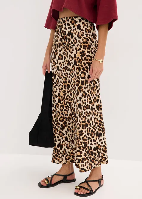 Gonna midi in viscosa fluente, bonprix