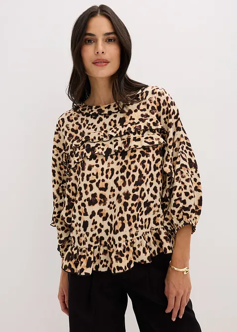 Blusa in misto viscosa fine, bonprix