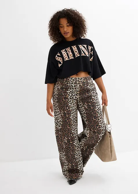 T-shirt cropped in puro cotone biologico, bonprix