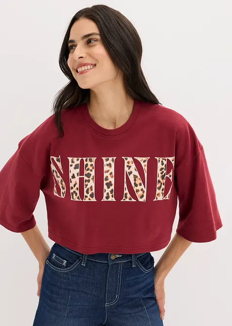 T-shirt cropped in puro cotone biologico, bonprix