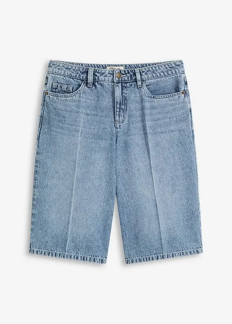 Bermuda in jeans low stretch, vita media, bonprix