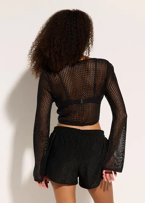 Cardigan copricostume traforato, bonprix