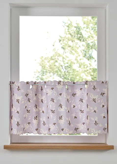 Tenda a vetro in cotone biologico con stampa floreale, bonprix