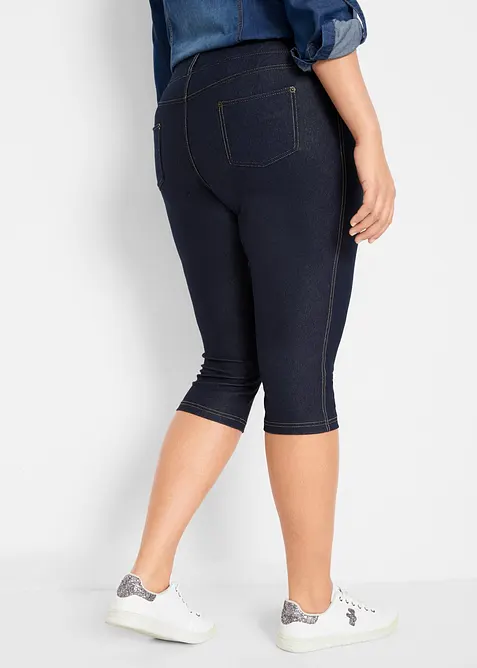 Leggings capri effetto jeans, bonprix