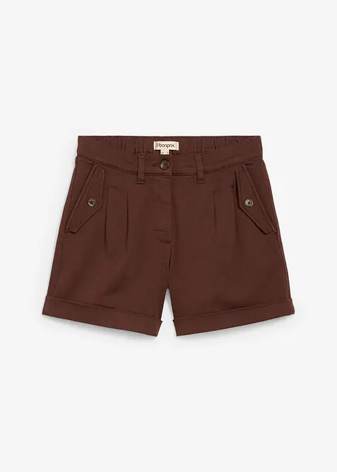 Shorts in twill a vita alta, bonprix