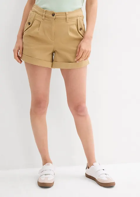 Shorts in twill a vita alta, bonprix