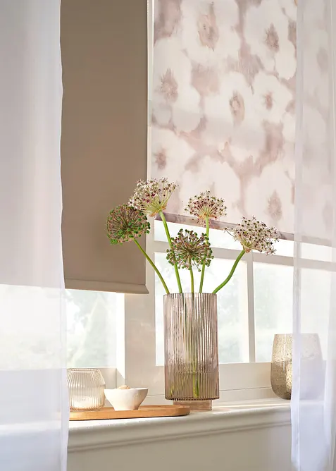 Tenda a rullo filtrante con stampa floreale, bonprix