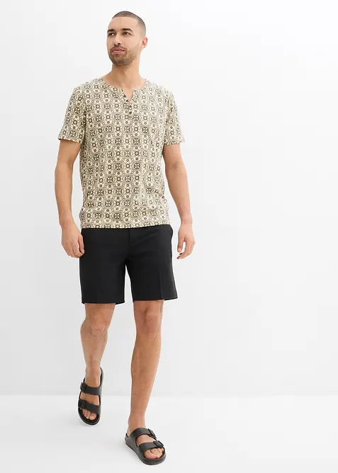 Maglia serafino in puro cotone, bonprix