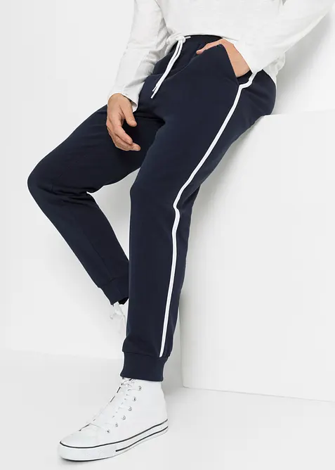 Pantaloni da jogging con dettagli a contrasto (pacco da 2), bonprix