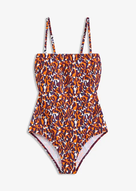 Costume intero a fascia con spalline multiway, bonprix