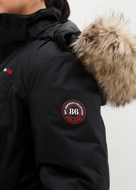 Giubbotto outdoor  impermeabile e caldo con ecopelliccia, bonprix