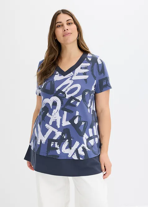 Maglia lunga a maniche corte, bonprix