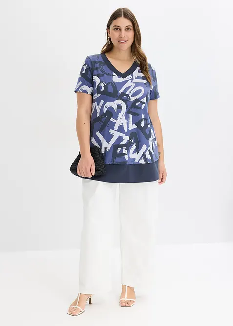 Maglia lunga a maniche corte, bonprix