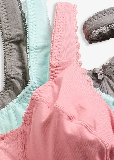 Reggiseno con ferretto e cotone biologico morbido (pacco da 3), bonprix