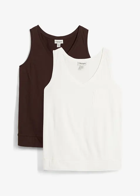 Canotta in puro cotone biologico (pacco da 2), bonprix