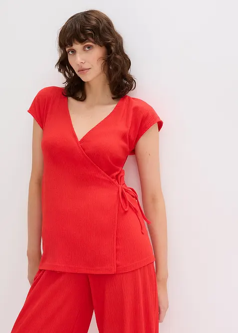 Maglia con effetto incrociato, bonprix