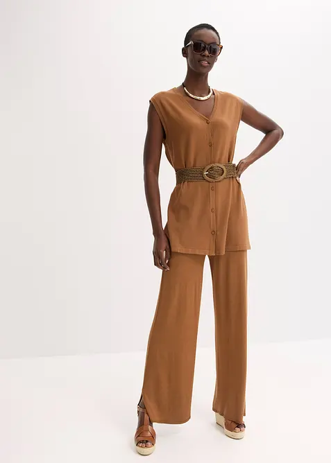 Gilet lungo in filato fine, bonprix