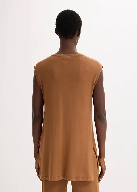 Gilet lungo in filato fine, bonprix