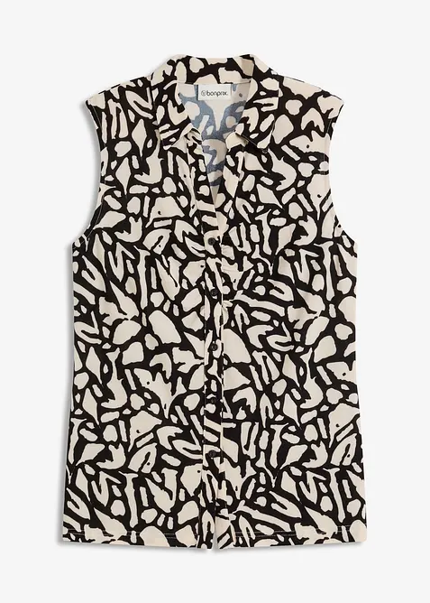 Polo senza maniche con arricciatura, bonprix