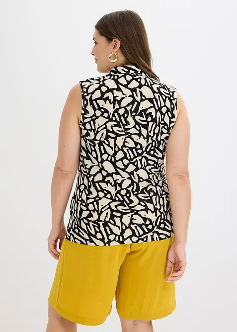 Polo senza maniche con arricciatura, bonprix