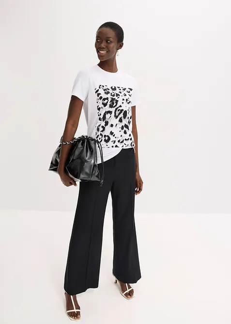 T-shirt con stampa leopardata, bonprix