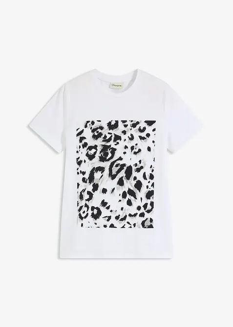 T-shirt con stampa leopardata, bonprix