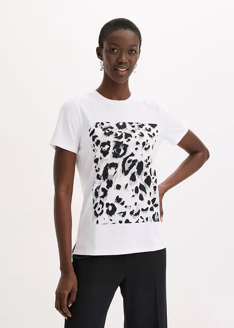 T-shirt con stampa leopardata, bonprix