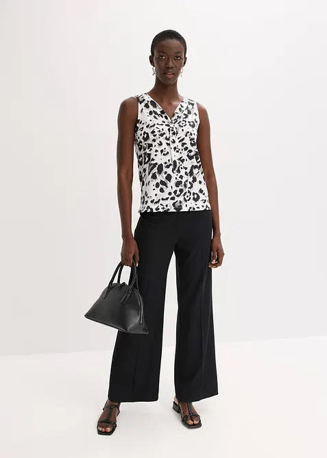 Top con fiocco morbido, bonprix