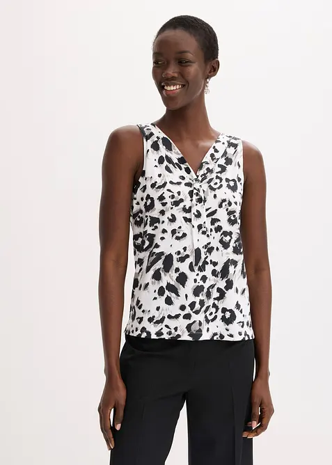 Top con fiocco morbido, bonprix