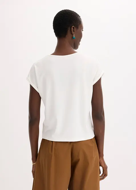 Maglia con viscosa e strass, bonprix