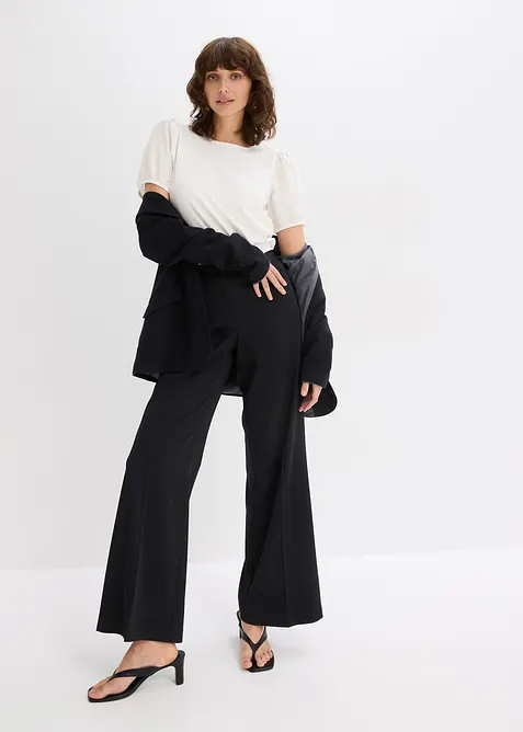 Maglia in jersey con maniche in popeline di cotone, bonprix