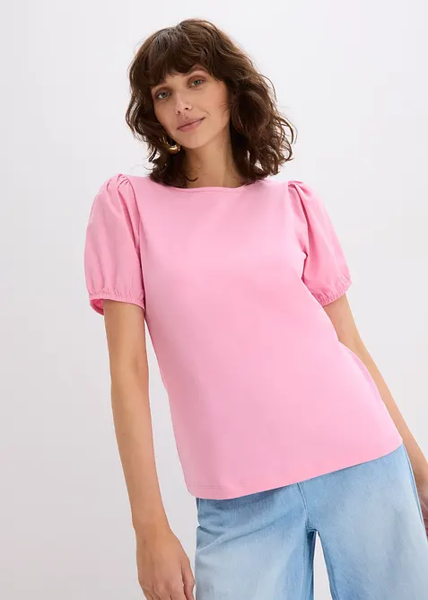 Maglia in jersey con maniche in popeline di cotone, bonprix