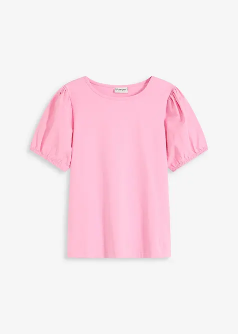Maglia in jersey con maniche in popeline di cotone, bonprix