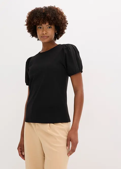 Maglia in jersey con maniche in popeline di cotone, bonprix