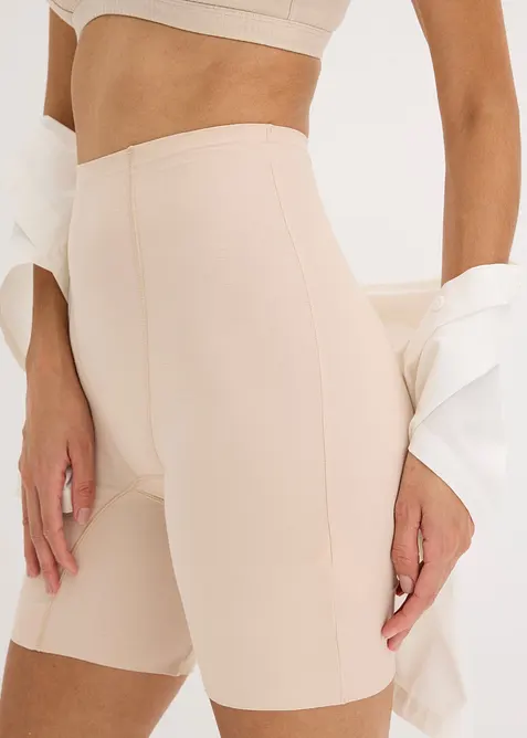 Pantaloncini invisibili in cotone con effetto modellante leggero, bonprix