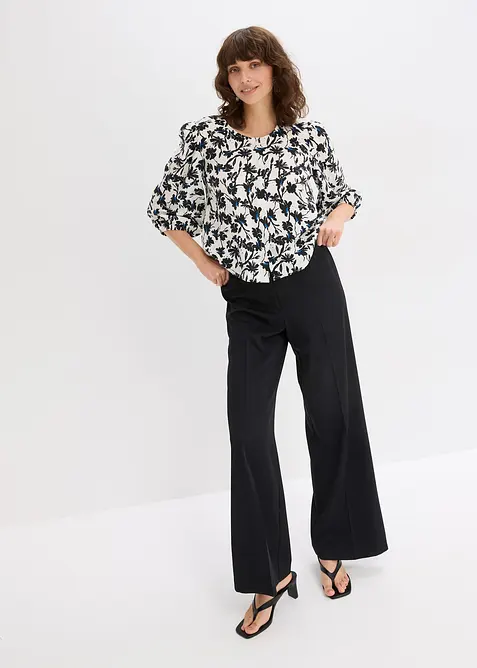 Camicetta a maniche corte in tessuto strutturato, bonprix