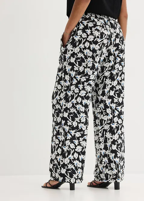 Pantaloni a palazzo in tessuto operato, bonprix