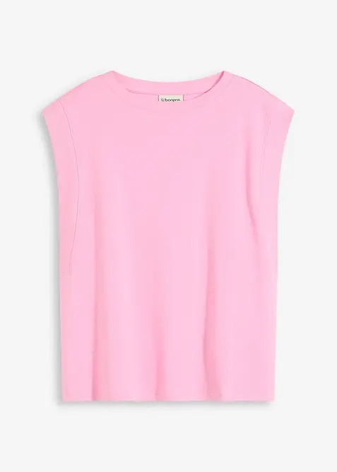 Top oversize con inserto a coste sulla manica, bonprix