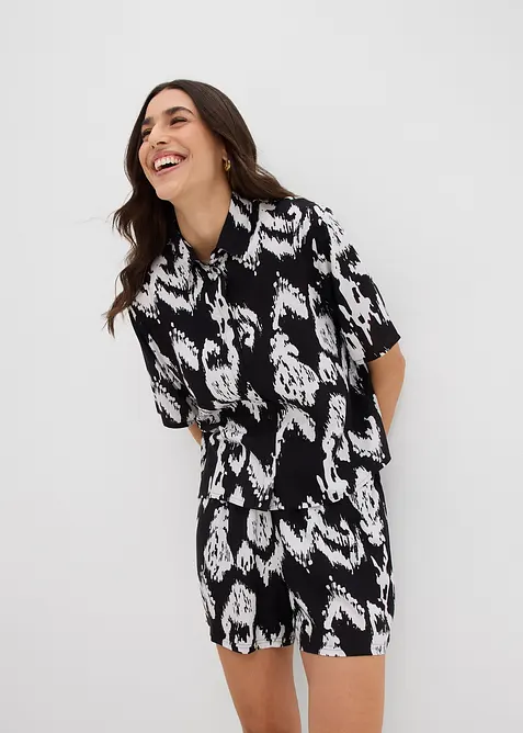 Camicetta in viscosa con fantasia etnica, bonprix